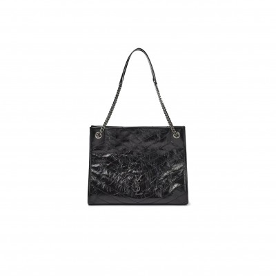 YSL NIKI CRINKLED LEATHER SHOPPER P00859222 (33*27*11.5cm)